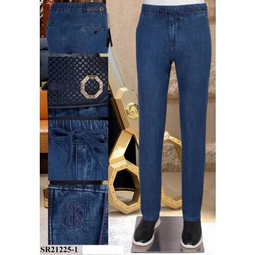 BILLIONAIRE Jeans thin men 2021 summer new style fasion comfort embroidery pattern solid color leisure jeans free shipping