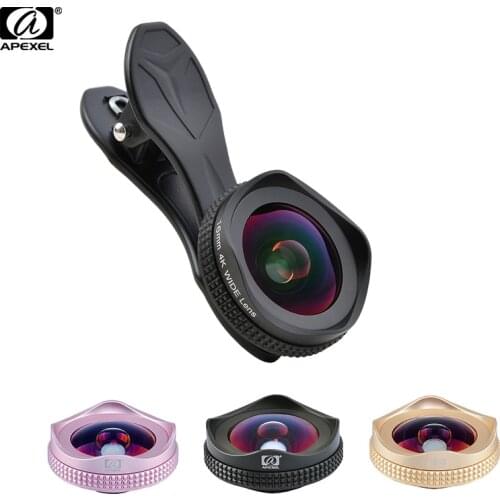APEXEL 5pcs Pro camera lens kit 16mm 4k HD Super Wide Angle Lens With CPL Filter lenses For iPhone x 7 8 6 plus Samsung phone