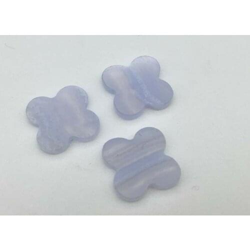 Nature Blue Stripes Agate AAAAA grade 8*8mm-22*22mm Four Leaf Clover Natural Blue Agate
