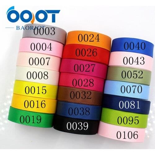 OOOT BAORJCT 181011-L16mm-1,16mm 10yards Solid Color Ribbons Thermal transfer Printed grosgrain,DIY Clothing handmade materials