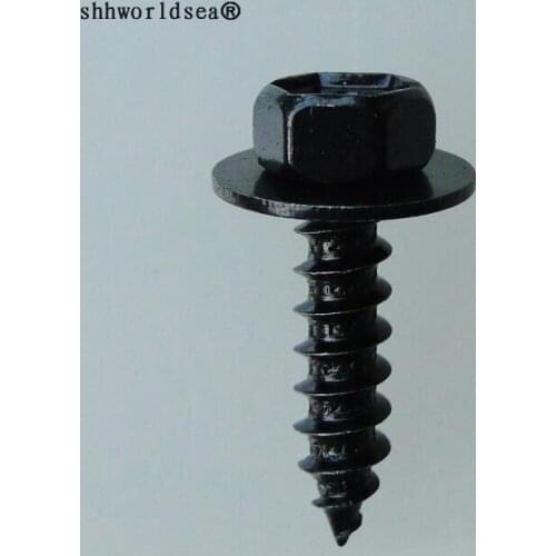 Shhworldsea 100 Pcs/Lot auto nut bolts Hexagon head self-drilling screw for GM#9436175,Ford#385189-S100,Chrysler#6031115