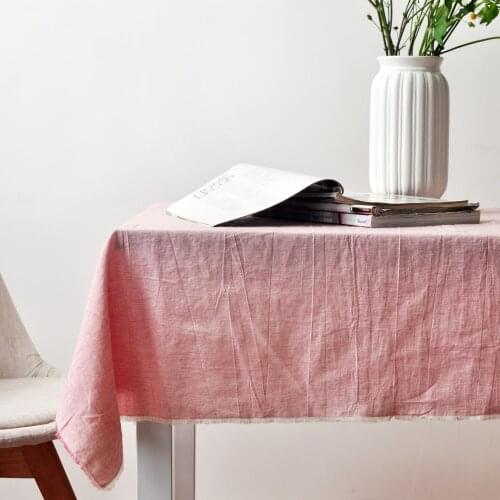 Table cloth Nordic style colored rectangular household linen tablecloth home table cover