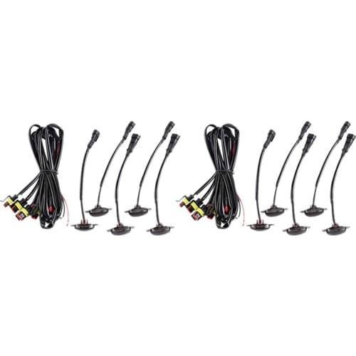 5PCS Car Front Grill Lights Fit for Dodge Durango 2011-2021 Raptor Grille LED Black Lens