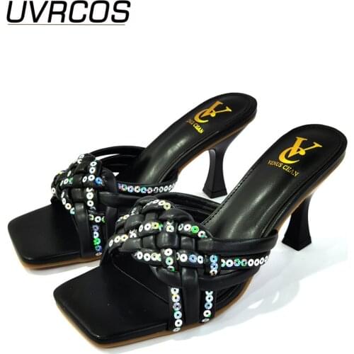 New Fashion Nigerian Women Party Pumps Wedding Shoes for Women Bride Shoes Women Heels Slippers Sandals High Heels Sexy Ladies