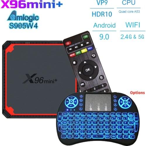 Android 9.0 Smart TV Box Amlogic S905W4 X96 mini plus 2GB 16GB 4K Media Player 2.4G&5G Wifi Google Voice Youtube Set Top Box