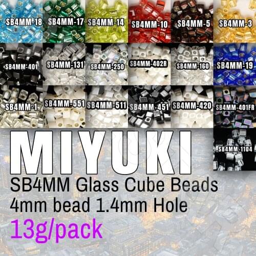 BLUESTAR MIYUKI Bohemian style vintage japanese Glass Beads Simply colored Cube beads Multicolor for DIY jewelry making 10g/pack