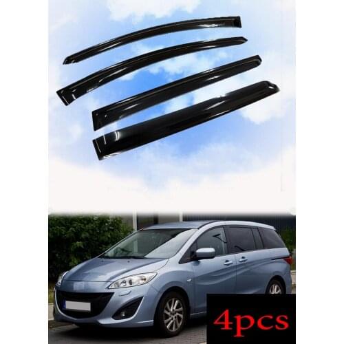 Fit For Mazda 5 2010-2015 Black Acrylic High quality Window Visor Vent Sun Shade Rain Guard Door Visor 4pcs