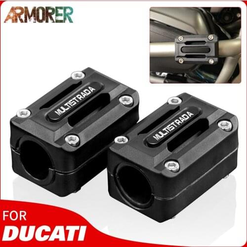 For DUCATI MULTISTRADA 1200S 1260ST Motorcycle Engine Guard Bumper Protection Decorative Block Crash Bar 2010 - 2019 2017 2018