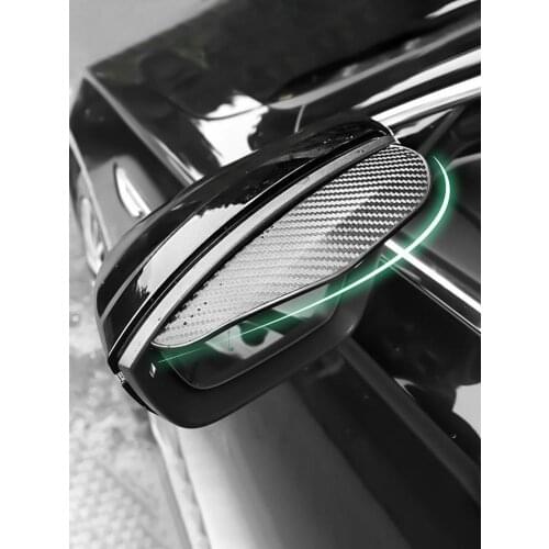 2PCS Car Side Rear View Mirror Cover Carbon Fiber Rain Eyebrow Visor Shield Snow Guard Shield Cover For Auto Car Accessories