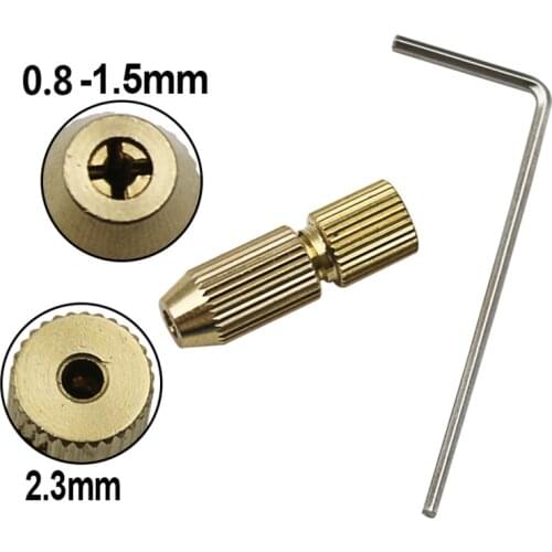 Clamp Fixture Chuck 2mm Brass Electric Motor Shaft Clamp Fixture Chuck Mini Small For 0.8mm-1.5mm Drill Micro Drill Bit