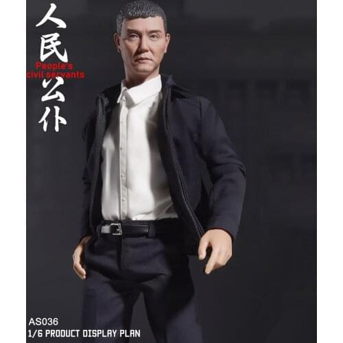 In Stock 1/6 Male Solider Figure Public Servants Suite Da Kang Secretary Head Clothes Suit for 12'' Body