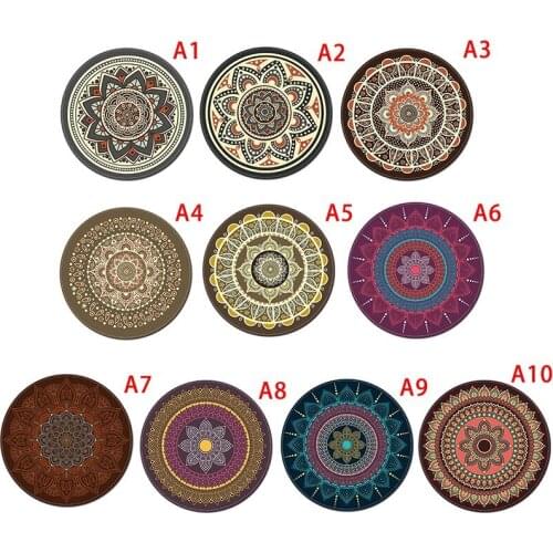 1pcs Vintage bohemian round computer 3d game carpet mouse pad mat anti slip mousepad