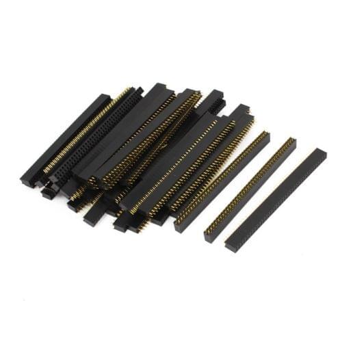 10 Pcs 2.54mm 2 x 40 Pin Double Row Female Pin Header