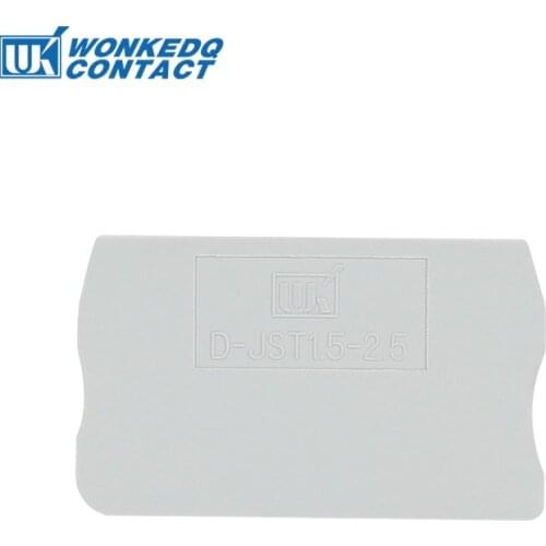 10Pcs D-ST1.5-2.5 End Barrier Plate For ST1.5 ST2.5 Wire Connector Din Rail Terminal Block Accessories End Cover D-ST 1.5-2.5