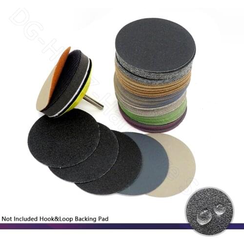 20pcs 3 Inch 75mm Sandpaper Hook Loop Round Abrasive Wet and Dry Flocking Sanding Paper 60 80 100 120 150 180 240 320-10000 Grit
