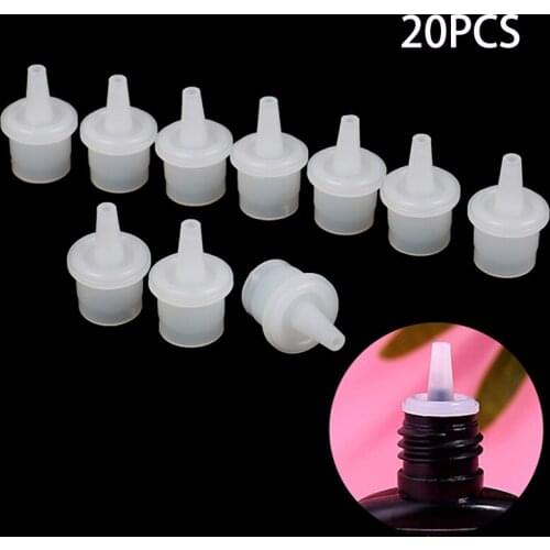 20pcs Universal Eyelash Glue Blocking Needle Replacement Bottle Mouth Head Extended Glue Anti-blocking Eyelash Extension Tool