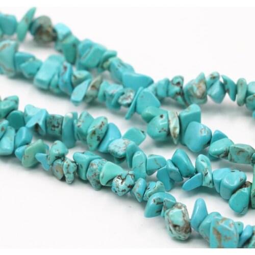82cm Turquoises Stone Irregular Shape 5-7mm Freeform Chip Gravel Loose Beads for Jewelry Making DIY Necklace Bracelet Craft A408