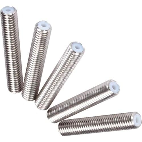 Aokin 5-Pack MK8 Makerbot Throat Tube for 3D Printers Extruder 1.75mm Length 30mm