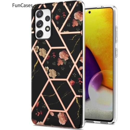 Phone Cases For para Samsung A72 4G Marble Glitter Cover For Samsung capa A72 5G Coque Soft TPU Phone Case Coques snmsung Galasy
