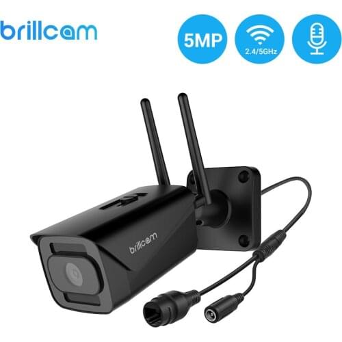 Brillcam 5MP IP Camera Wifi Outdoor IP67 IR Night Vision ONVIF Wireless CCTV Camera Motion Detect Security Smart Wifi Camera IP