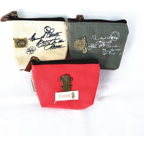 M003 Lovely Retro Nostalgia Small Universe Zero Wallet Canvas Art Ms Zero Wallet Contracted Key Package Student Gift Wholesale