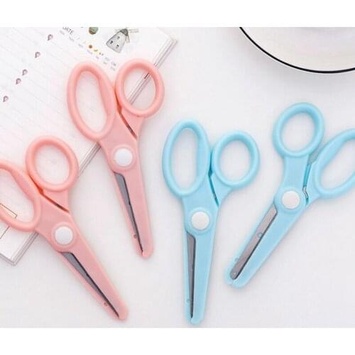 Small Cutting Scissors Kids School Scissors Safe Sewing Scissors Cute Handcraft Stationery Cutter novelty Kawaii DIY Supplies