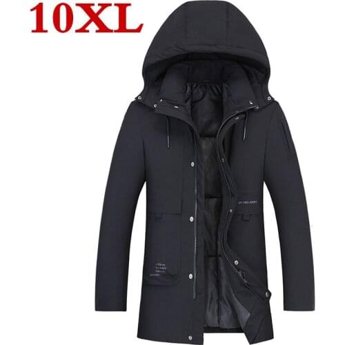 Plus size 10XL 9XL Winter new parkas for jacket Hooded brand casual men warm plus size Cotton-padded clothes Coat Free shipping