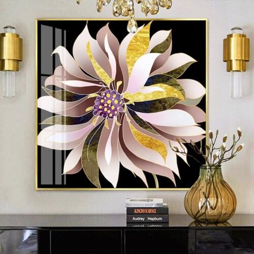 Peony Nordic Style Enamel flower Canvas Painting Art Wall Pictures For Living Room HD Modern Home Decoration Posters And Prints