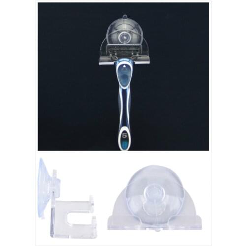 Useful Men Washable Wall-mounted Bathroom Shaver Razor Holder Cupula Shaver Caps Rack Plastic Bule Hair Removal Beauty Tools