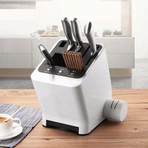 Large capacity kitchenware shelf intelligent disinfection home storage holders multi-functional fashion knife holder rack