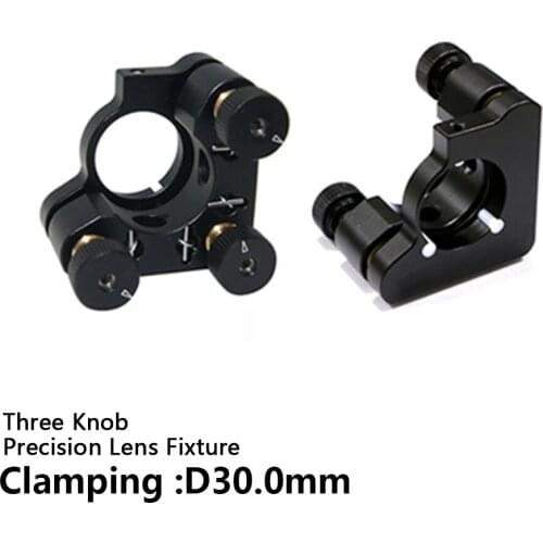 Three knob precision lens fixture Clamping D30.0mm Three axis O-frame Physical optics experiment Adjustable pitch angle