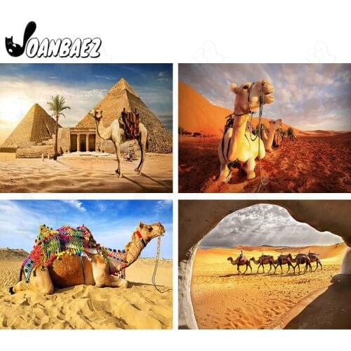 Desert Diamond Painting Camel Cross Stitch Embroidery Pyramid 5D Diy Mosaic Kit Hand-Inlaid Craft Gift Design Home Decoration