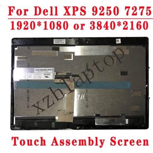 12.5" Touch screen LCD Assembly For Dell XPS 7275 1920X1080 FHD LQ125M1JW31 DP/N 0814WM OR UHD 3840X2160 LQ125D1JW31 DP/N 0HGMJ6