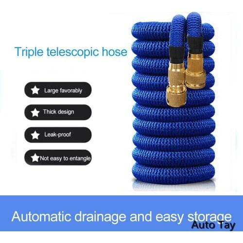 High Pressure Car Wash 25FT-75FT Expandable Hose Watering Hose 7.5-22m Flexible Retractable Hose Irrigation Pipe For Foam Nozzle