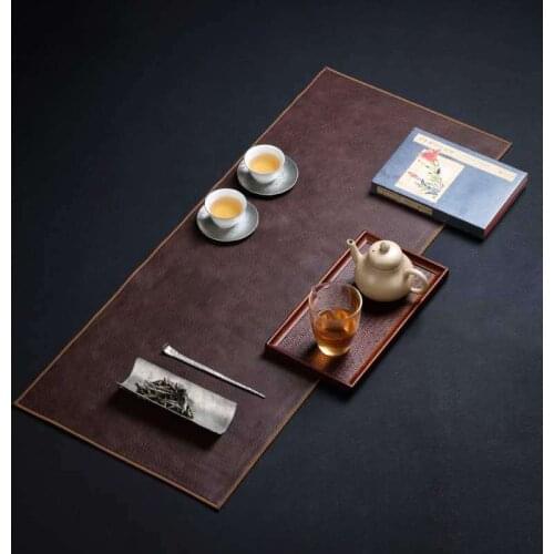 Modern Home Leather Tea Mat Creative Table Runner Waterproof Tea Mat Nordic Style Tea Table Cloth Tea Accessories Tea Napkin