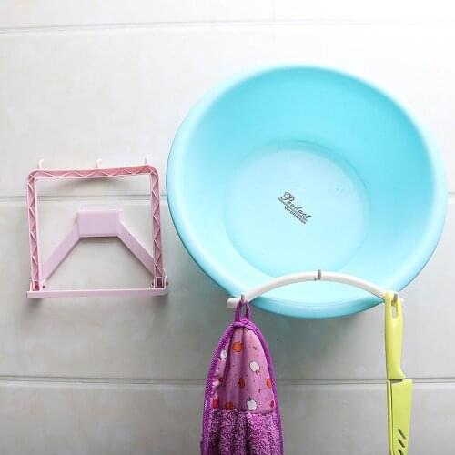 Washbasin Rack With Hole-Free Wall Hanging Toilet Basin Receptacle Rack Bathroom Rack Washroom Rack