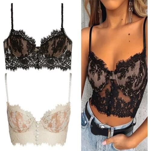 Womens Lace Bra U Backless Deep V Ultra-Thin Soft 3/4 Cup Underwear Summer Sexy Invisible Brassiere Girls Straps Vest
