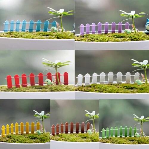 1Pcs Miniature Mini Wood Fence DIY Fairy Garden Micro Dollhouse Plant Pot Decor Bonsai Terrarium Ornament DIY Miniature Garden