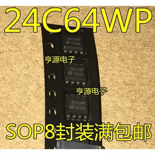 10PCS M24C64-WMN6TP 24C64WP 24C64 SOP8