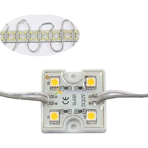 100pcs 5050 SMD 4D LED Module Cool White Warm White Red Blue Green RGB Waterproof DC12V Light Lamp for LED Signs Advertisements