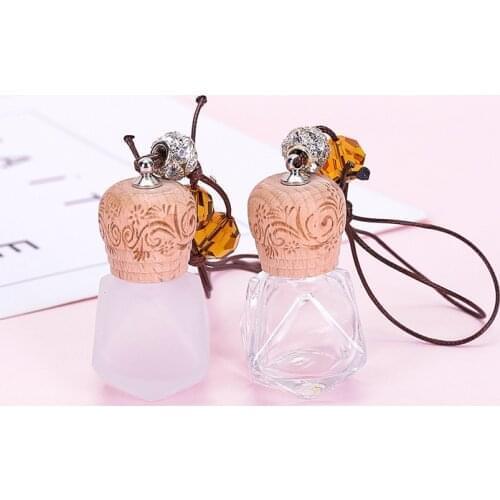 100pcs Car Hanging Perfume Air Freshener Diffuser,Essential Oil Pendant Perfume Vials,Glass Fragrance Container