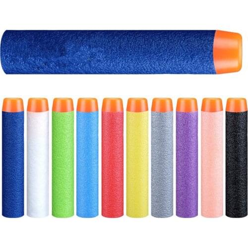 100pcs Dart Refills Solid Head Foam Bullets for Nerf Toy Gun 7cm for Girls 10 Color For Choose For Nerf Blaster