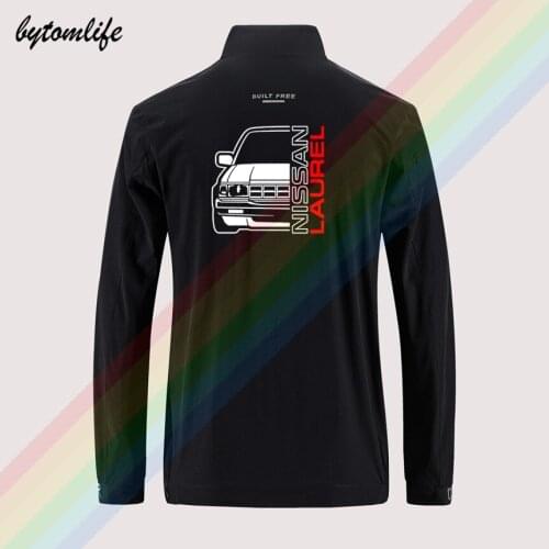 2020 Nissan Laurel Slim Sport Jacket Mens Street Windbreaker Zipper Thin Jacket Mens Casual Back Printing Jacket Asian Size