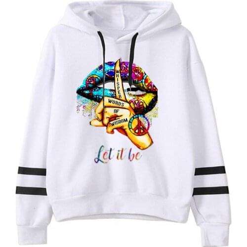 2021 Autumn Winter Womens Fashion Casual Tops DC Print Warm Hoodies Loose Solid Color Long Sleeve Sweatshirts Pullovers clothes