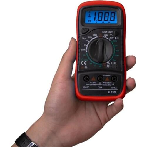 Digital Multimeter AC/DC Handheld Backlight Capacitance Tester XL830L Multimeter Precision Measurement Tester
