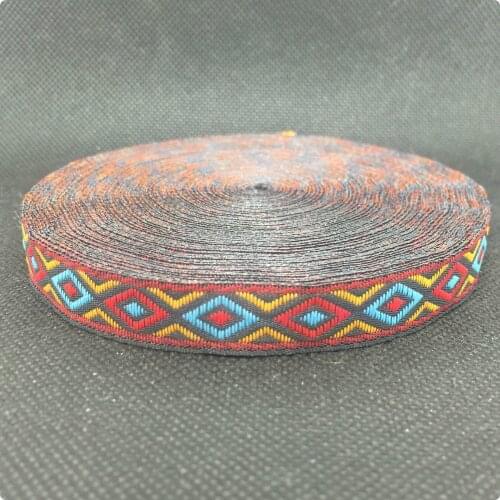 HOT!!2015 NEW ribbon wholesale 1/2"(12mmx18yard/sets) 100% polyester Woven Jacquard ribbon Geometric series lace MZ2015052505