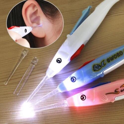 Fish Earpick LED Light Ear Wax Remover Fast Clean Tool Safe Painless Cleaner