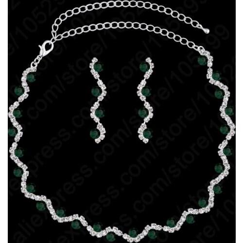 New Style Snake Design Crystal Jewelry Sets For Women 925 Sterling Silver Shiny Cubic Zirconia Necklace Pendants Earring