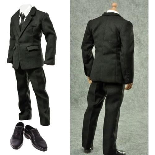 1/6 Mens Suit Set Outfit Clothing Shoes for 12'' Action Figure Accessory