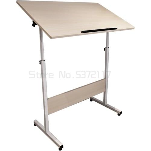Household standing computer table drawing table art table mobile folding table notebook table